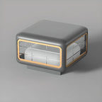 Modern Square Solar Grey Metal Outdoor Post Lights