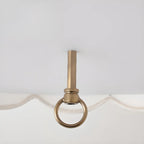 Vintage White Fabric Dome Shade Elegant Chandelier