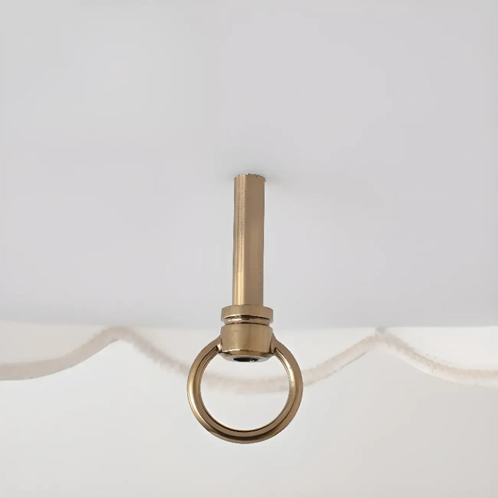 Vintage White Fabric Dome Shade Elegant Chandelier