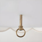 Vintage White Fabric Dome Shade Elegant Chandelier