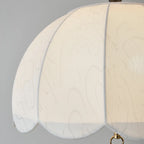 Vintage White Fabric Dome Shade Elegant Chandelier