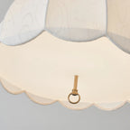 Vintage White Fabric Dome Shade Elegant Chandelier