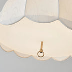 Vintage White Fabric Dome Shade Elegant Chandelier