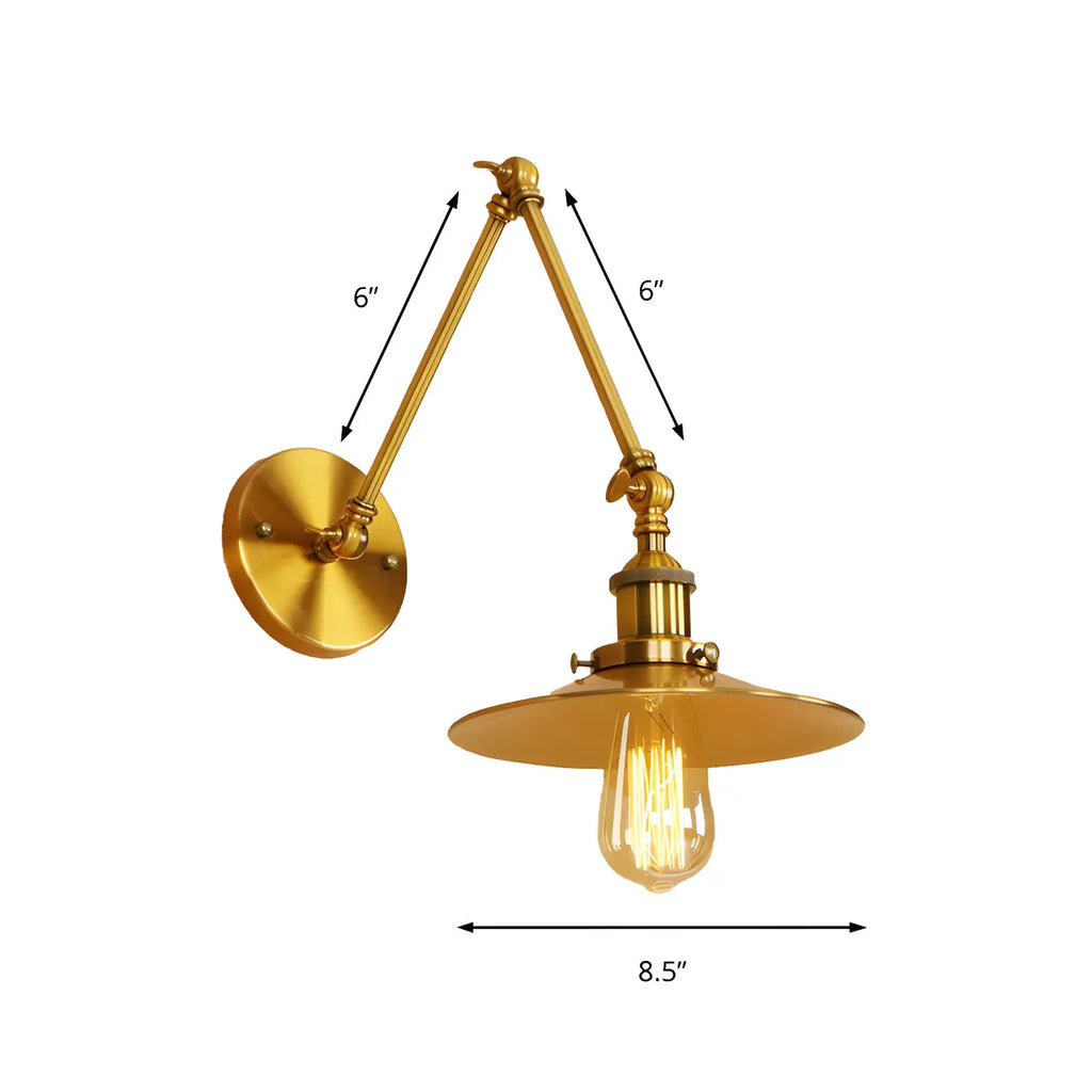 5 Inch Industrial LED Swing Arm Wall Sconce with 4 Colors