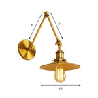 5 Inch Industrial LED Swing Arm Wall Sconce with 4 Colors