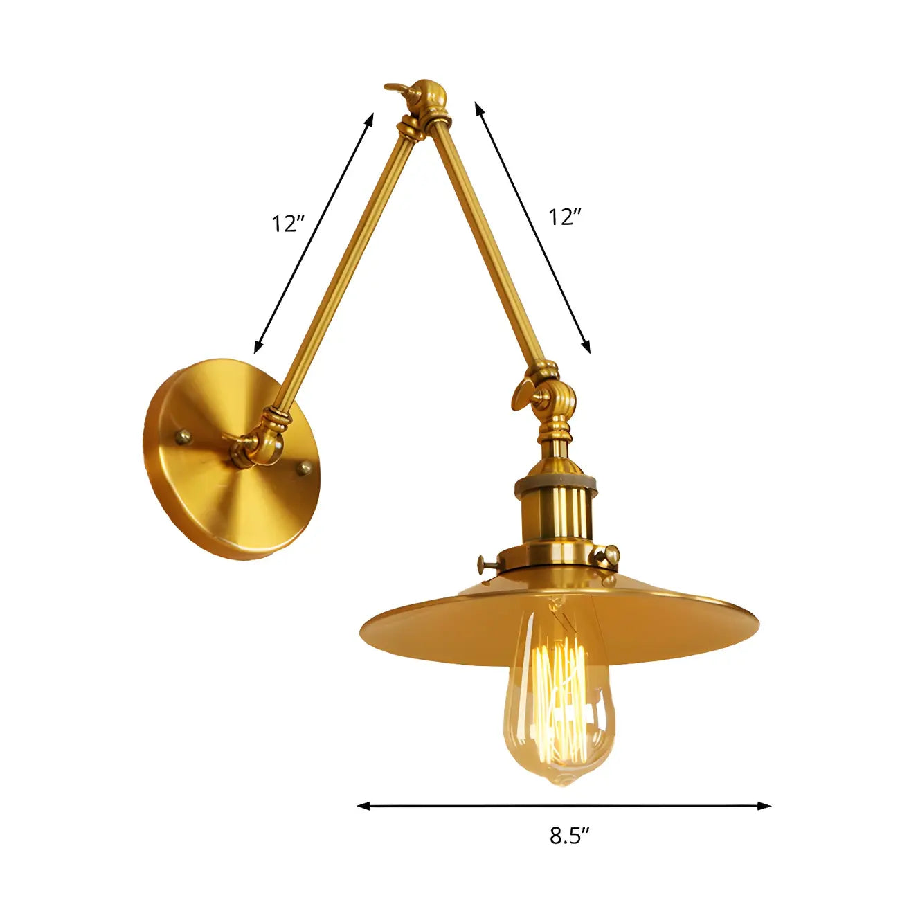 5 Inch Industrial LED Swing Arm Wall Sconce with 4 Colors