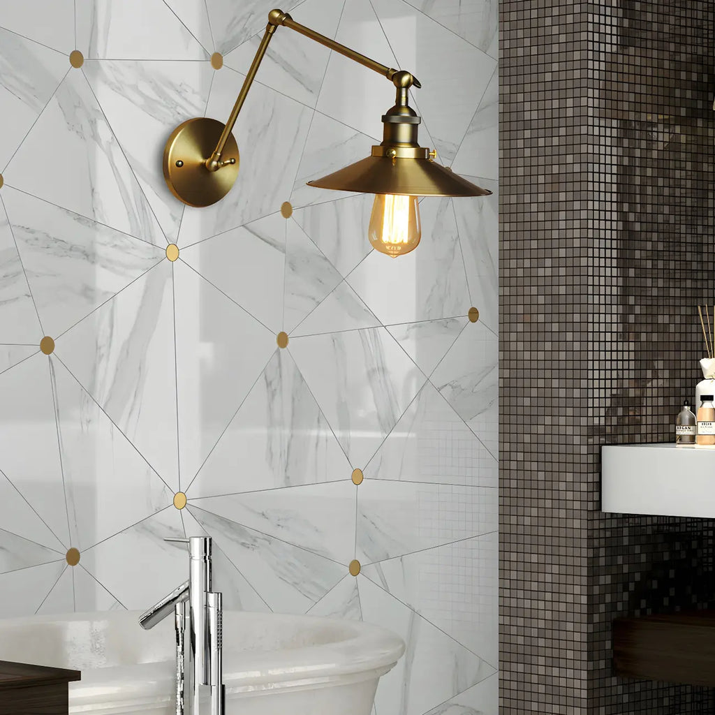 5 Inch Industrial LED Swing Arm Wall Sconce with 4 Colors