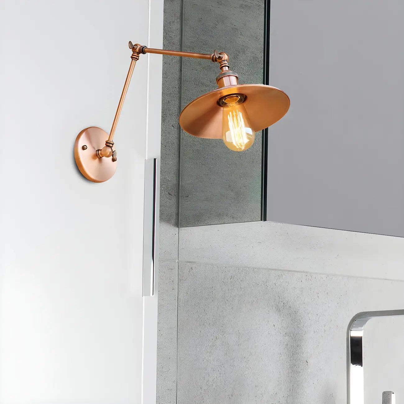 5 Inch Industrial LED Swing Arm Wall Sconce with 4 Colors