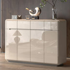 Cream White Wood Shoe Cabinet with Drawer for Entryway