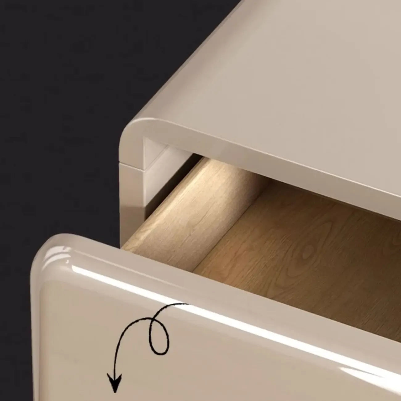 Cream White Wood Shoe Cabinet with Drawer for Entryway