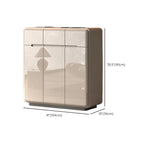 Cream White Wood Shoe Cabinet with Drawer for Entryway