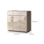 Cream White Wood Shoe Cabinet with Drawer for Entryway