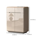 Cream White Wood Shoe Cabinet with Drawer for Entryway