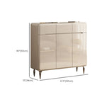 Cream White Wood Shoe Cabinet with Drawer for Entryway