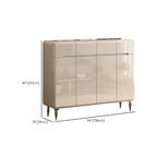 Cream White Wood Shoe Cabinet with Drawer for Entryway