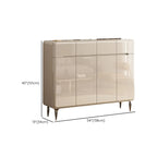 Cream White Wood Shoe Cabinet with Drawer for Entryway