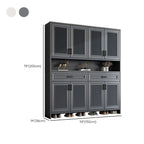 79H Entryway White Metal Shoe Cabinet with Drawers
