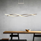 Modern Metal Linear LED Island Pendant Light for Kitchen