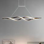 Modern Metal Linear LED Island Pendant Light for Kitchen