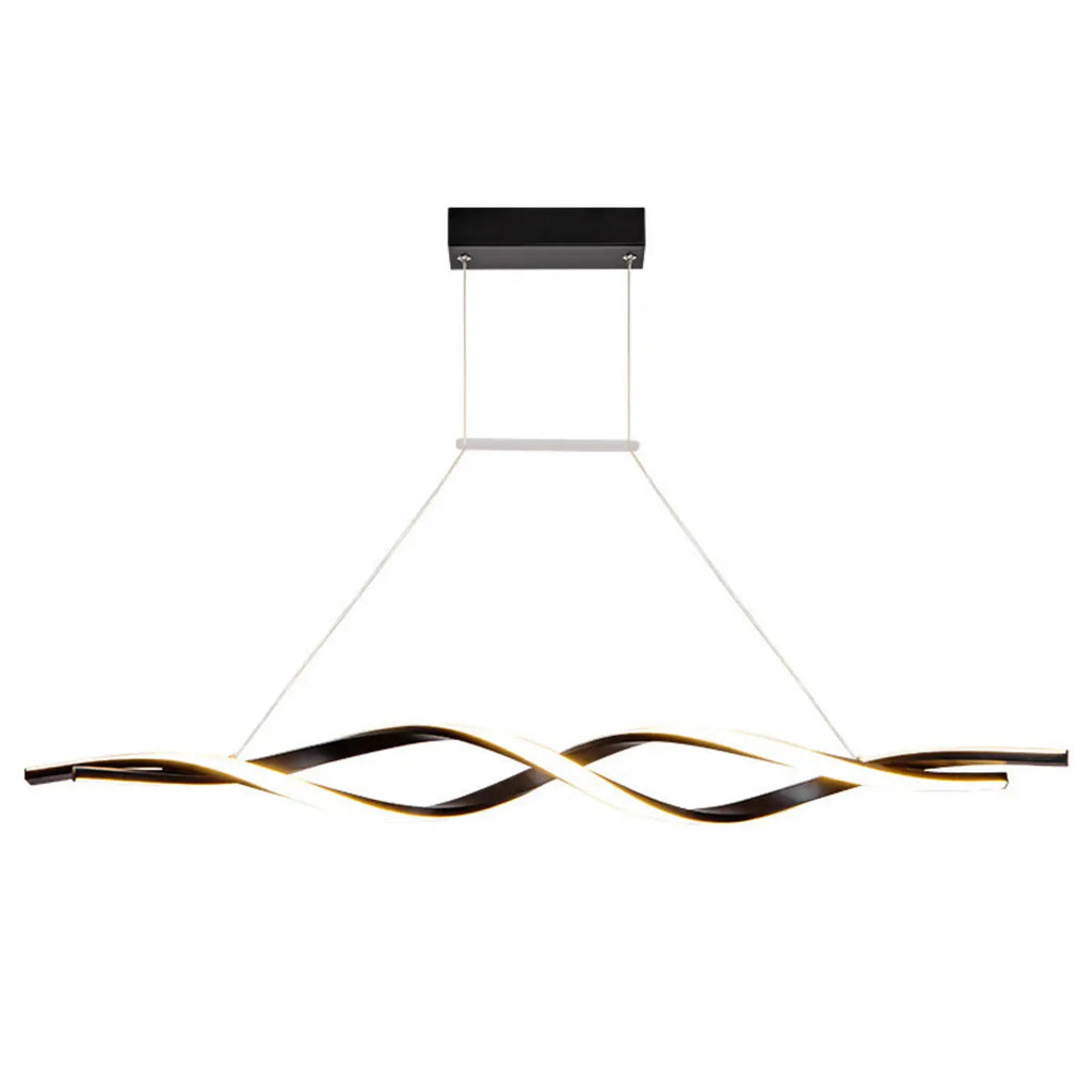 Modern Metal Linear LED Island Pendant Light for Kitchen