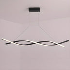 Modern Metal Linear LED Island Pendant Light for Kitchen