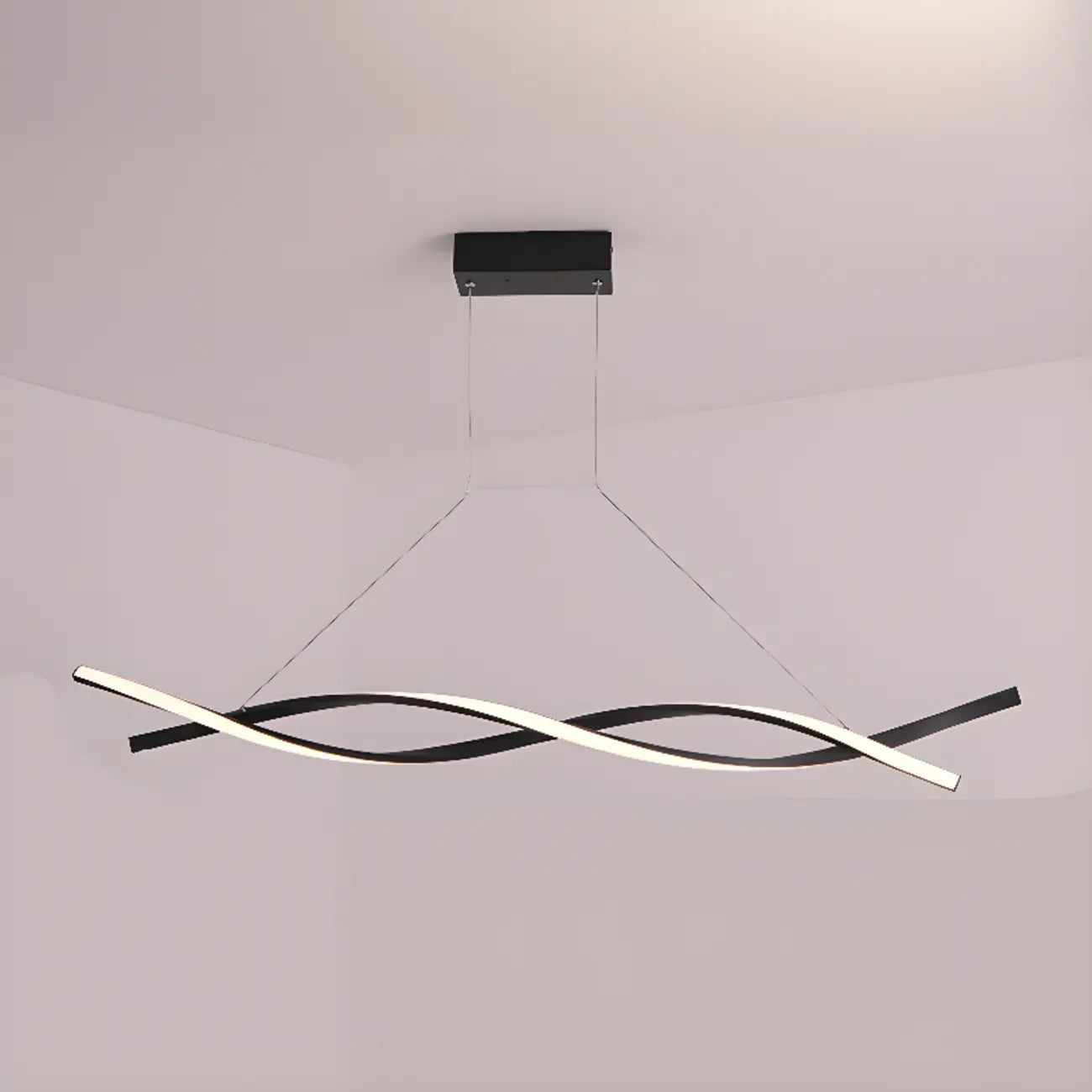 Modern Metal Linear LED Island Pendant Light for Kitchen