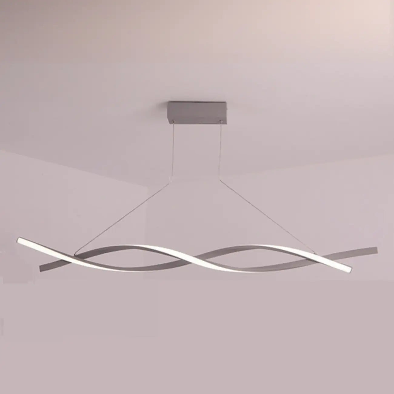 Modern Metal Linear LED Island Pendant Light for Kitchen