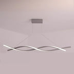 Modern Metal Linear LED Island Pendant Light for Kitchen