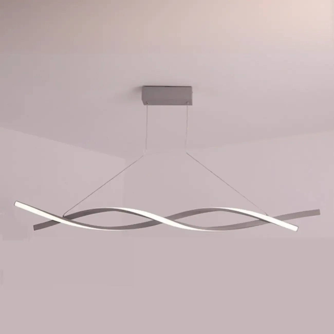 Modern Metal Linear LED Island Pendant Light for Kitchen