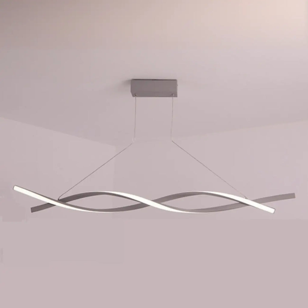 Modern Metal Linear LED Island Pendant Light for Kitchen