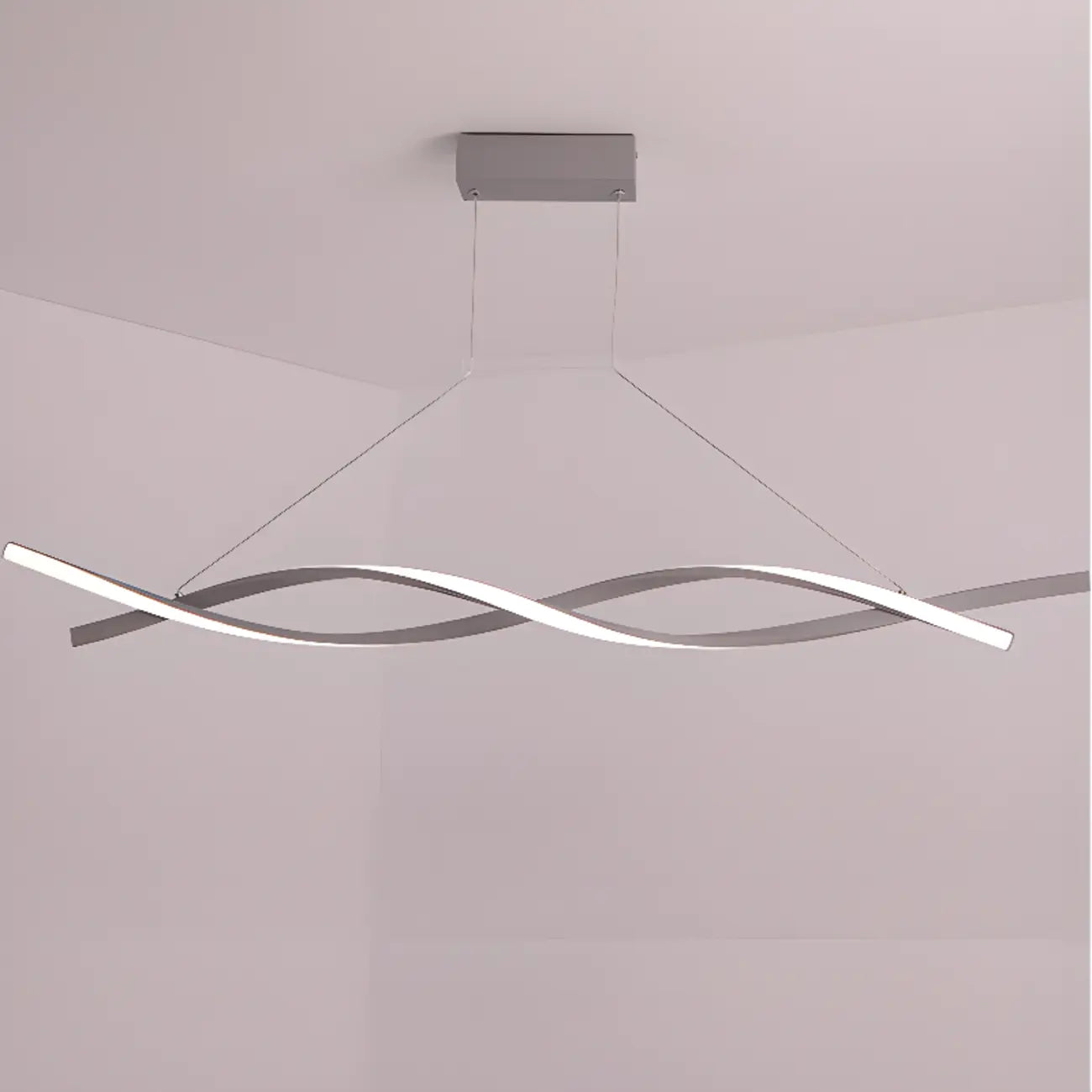 Modern Metal Linear LED Island Pendant Light for Kitchen