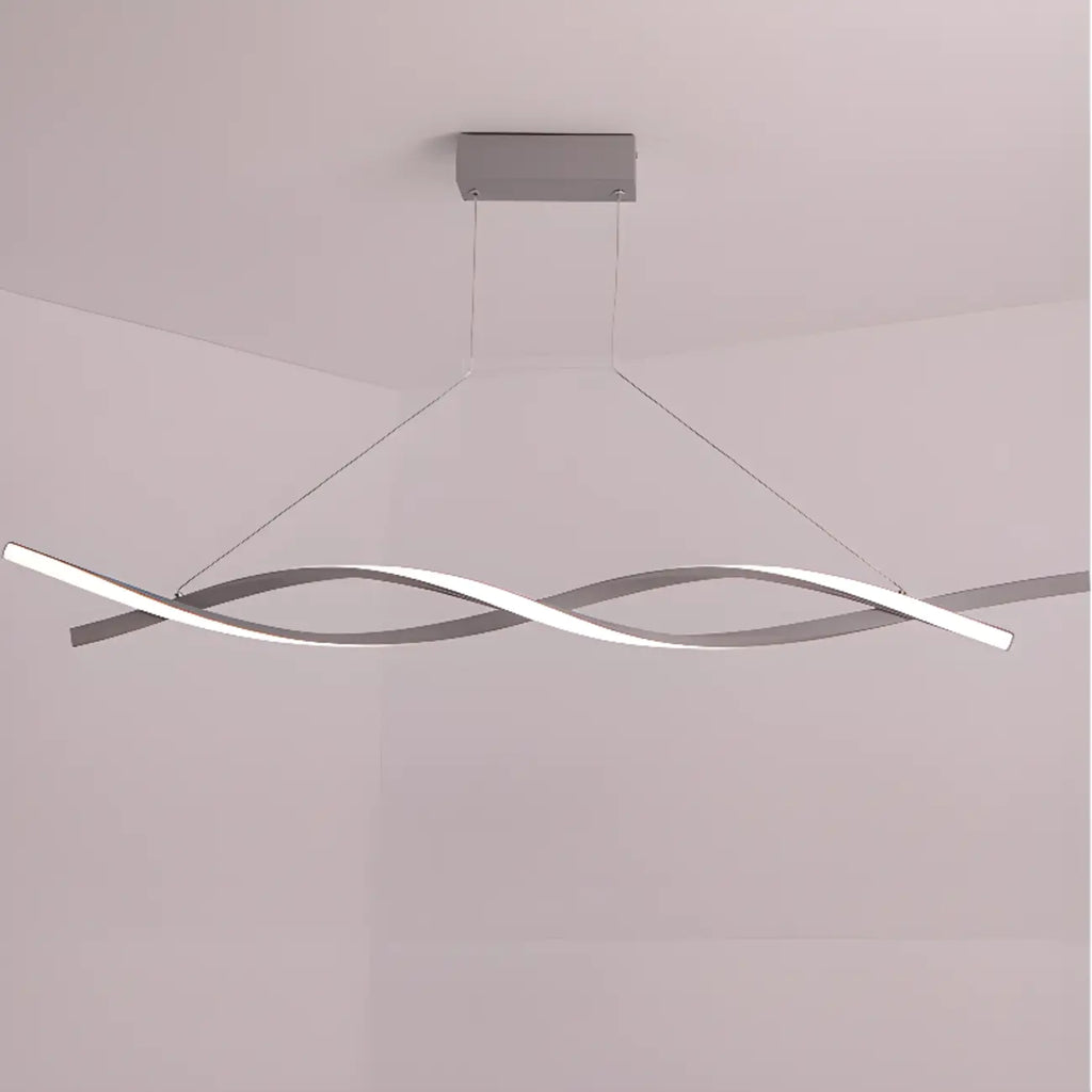 Modern Metal Linear LED Island Pendant Light for Kitchen