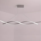 Modern Metal Linear LED Island Pendant Light for Kitchen
