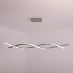 Modern Metal Linear LED Island Pendant Light for Kitchen