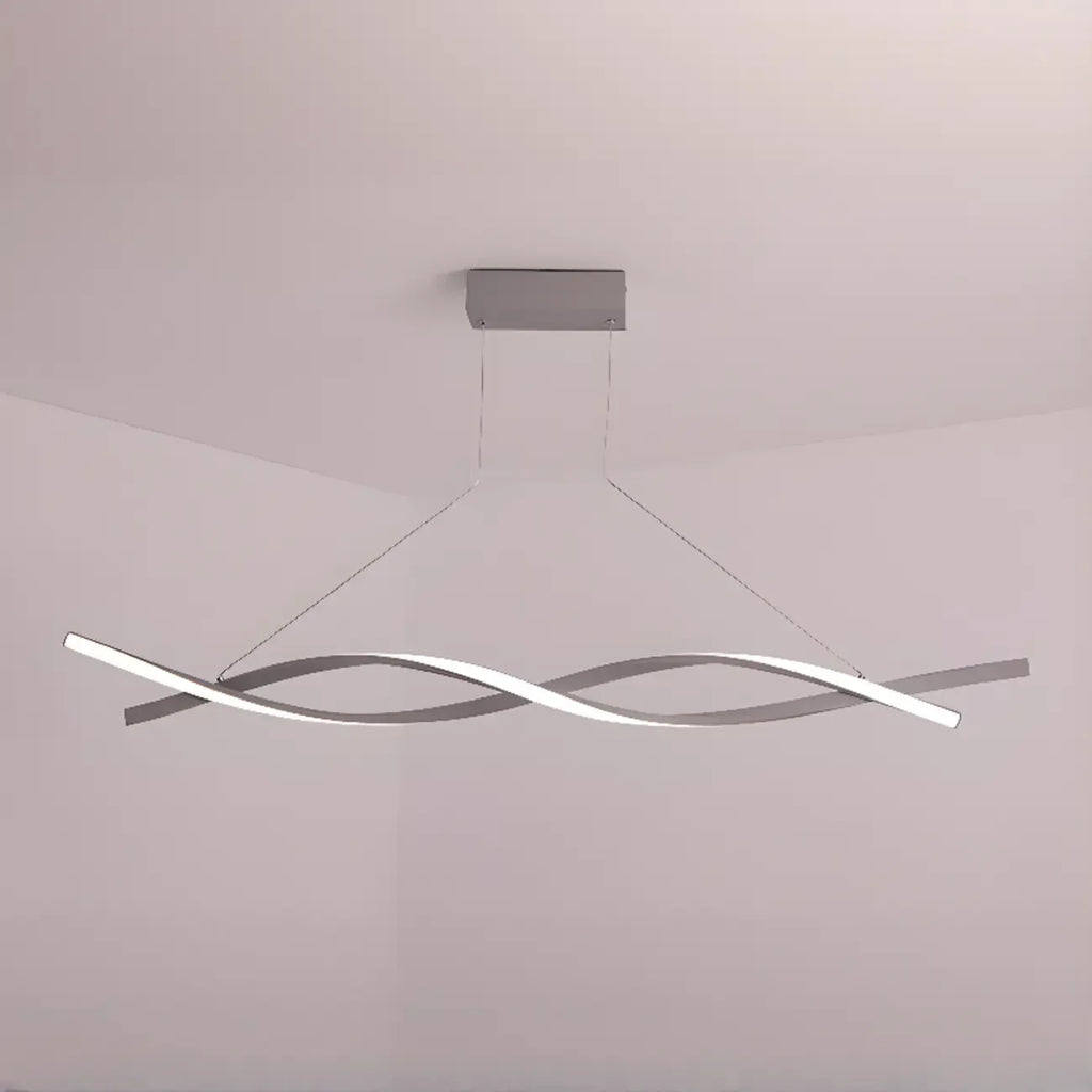 Modern Metal Linear LED Island Pendant Light for Kitchen