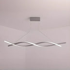 Modern Metal Linear LED Island Pendant Light for Kitchen