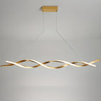 Modern Metal Linear LED Island Pendant Light for Kitchen