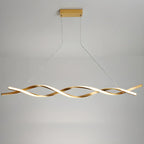 Modern Metal Linear LED Island Pendant Light for Kitchen