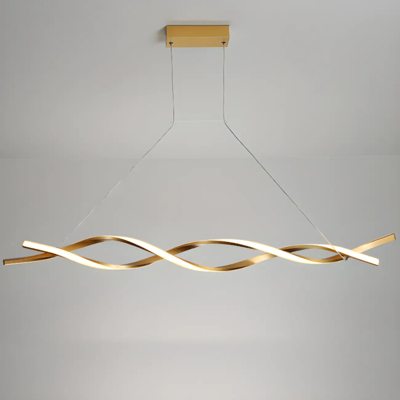 Modern Metal Linear LED Island Pendant Light for Kitchen