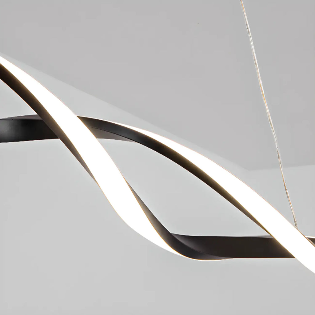 Modern Metal Linear LED Island Pendant Light for Kitchen