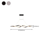 Modern Metal Linear LED Island Pendant Light for Kitchen