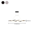 Modern Metal Linear LED Island Pendant Light for Kitchen