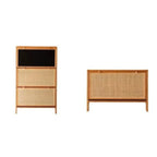 Boho Solid Wood Tipping Shoe Cabinet in Brown