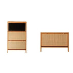 Boho Solid Wood Tipping Shoe Cabinet in Brown