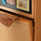 Boho Solid Wood Tipping Shoe Cabinet in Brown