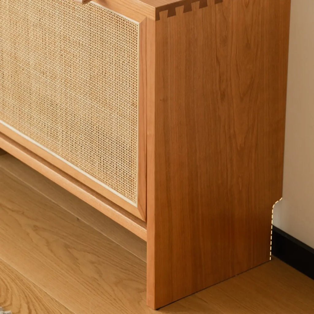 Boho Solid Wood Tipping Shoe Cabinet in Brown