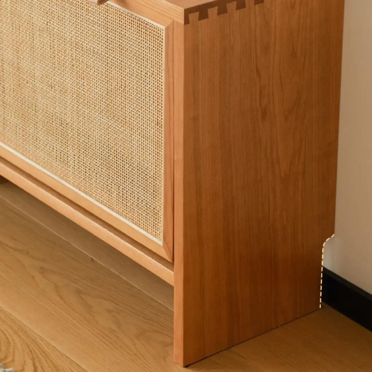 Boho Solid Wood Tipping Shoe Cabinet in Brown