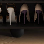 Black Metal Shoe Cabinet with Adjustable Shelves