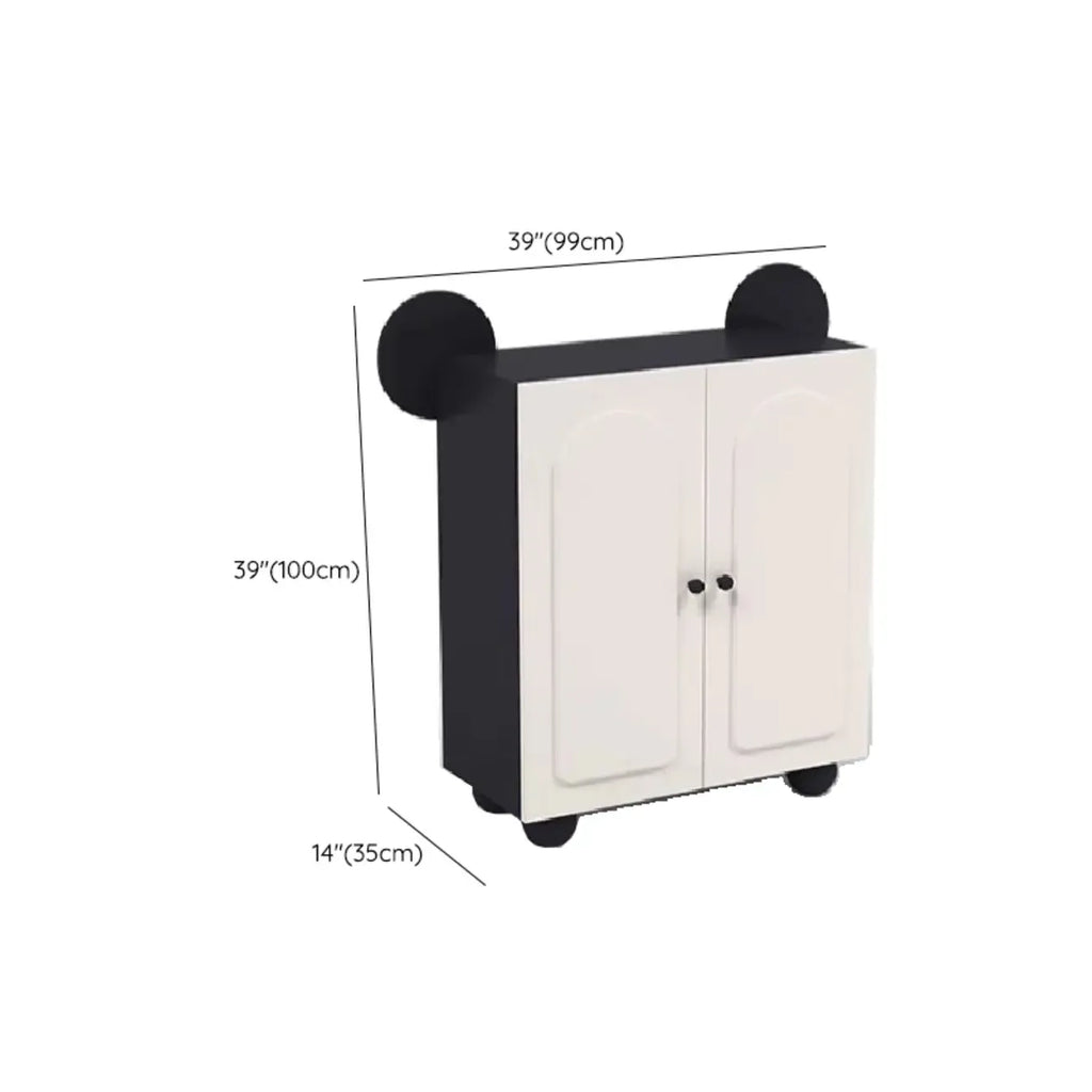 Black Metal Shoe Cabinet with Adjustable Shelves