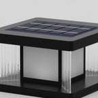 Modern Rectangle Black Solar Outdoor Post Lights
